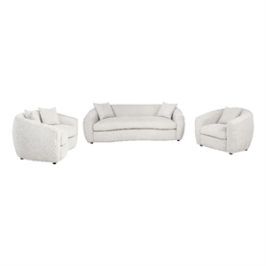Coaster Isabella 3-piece Fabric Upholstered Sofa Set in Sand