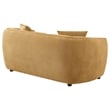 Coaster Aleisha Contemporary Fabric Upholstered Loveseat in Mustard Yellow