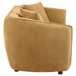 Coaster Aleisha Contemporary Fabric Upholstered Loveseat in Mustard Yellow