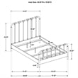 Coaster Rocco All Wood Water Pipe Open Frame Full Bed in Dark Bronze