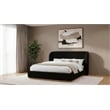 Coaster Blaire Eastern King Upholstered Fabric Wingback Platform Bed in Black