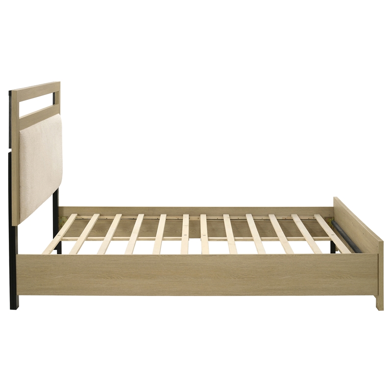 Coaster Hendricks Transitional Queen Wood Platform Bed in Light Oak
