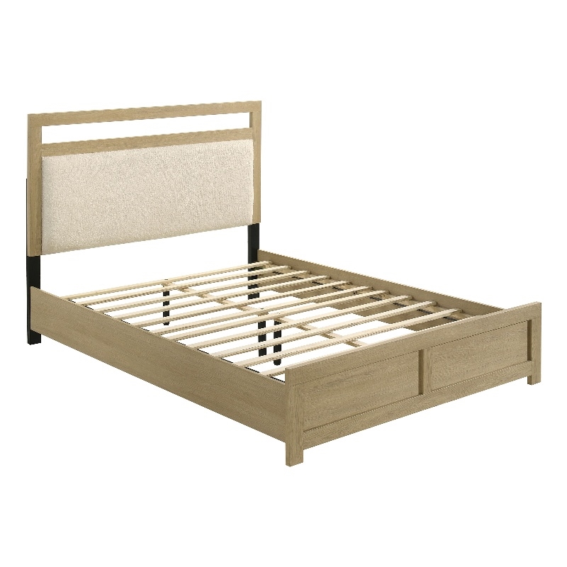 Coaster Hendricks Transitional Queen Wood Platform Bed in Light Oak