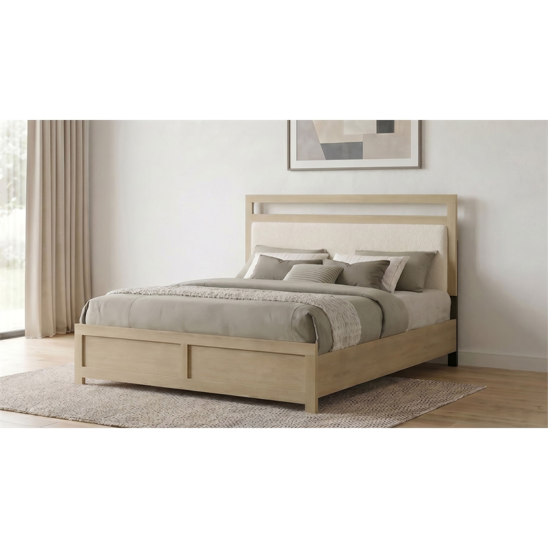 Coaster Hendricks Transitional California King Wood Platform Bed in Light Oak