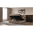 Coaster Anders Full Upholstered Fabric Platform Bed in Beige