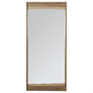 Coaster Stillwater Full-Length Wood Floor Mirror in Weathered Oak