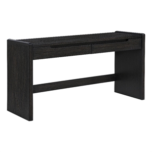 Coaster Leandro 2-Drawer Contemporary Wood Writing Desk in Burnished Black