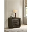 Coaster Atlas 2-Drawer Transitional Wood Nightstand Bedside Table in Dark Oak