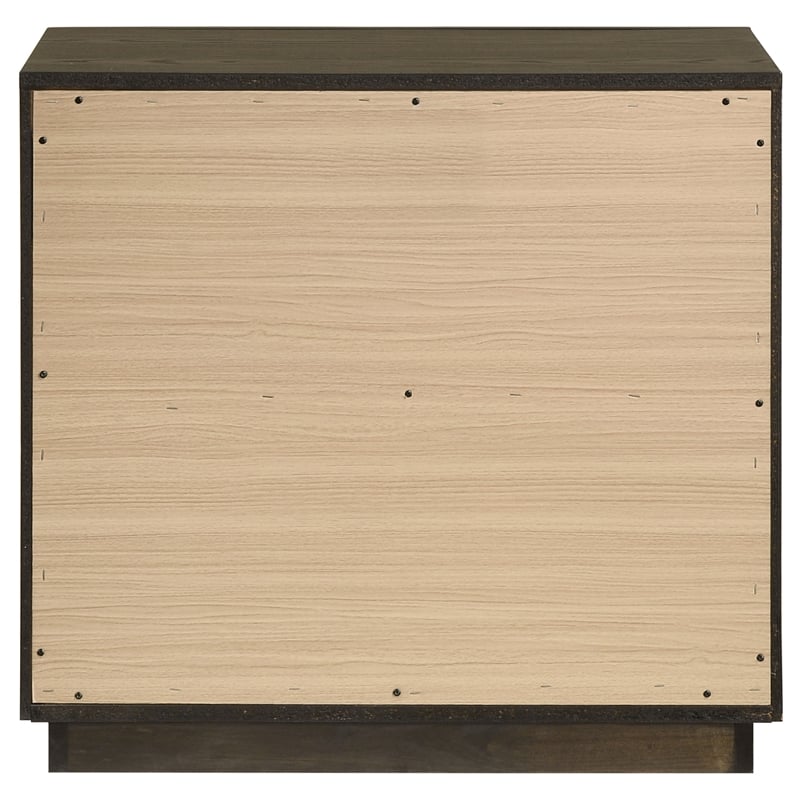 Coaster Atlas 2-Drawer Transitional Wood Nightstand Bedside Table in Dark Oak