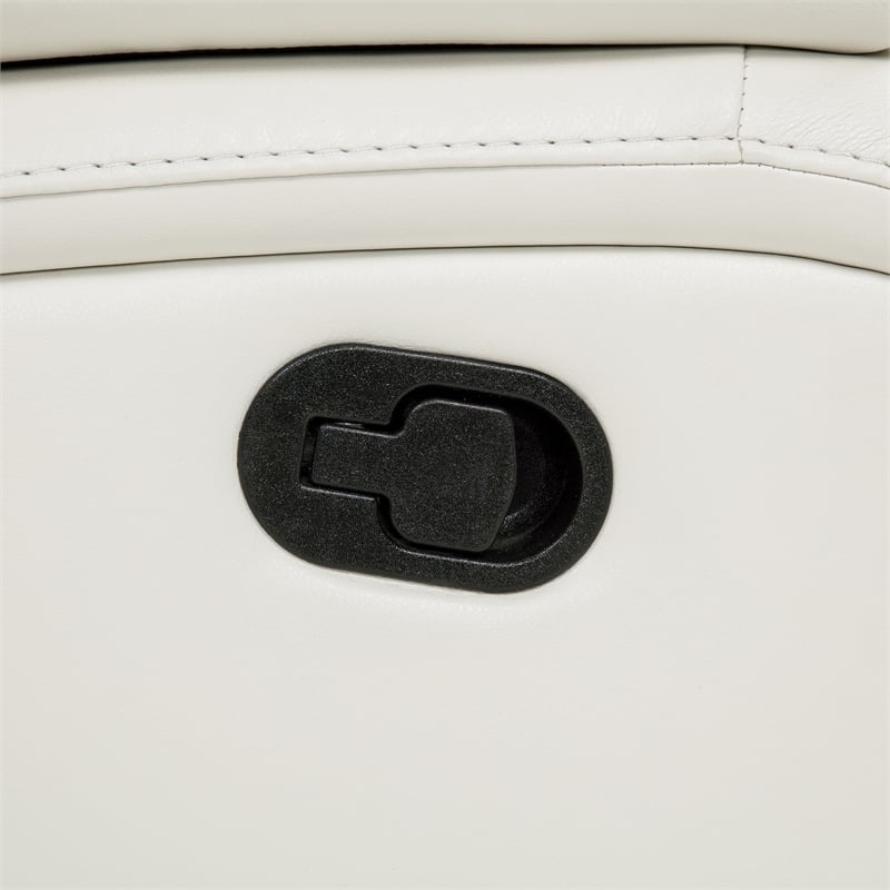 Coaster Camila 3-Piece Faux Leather Upholstered Reclining Sofa Set in White