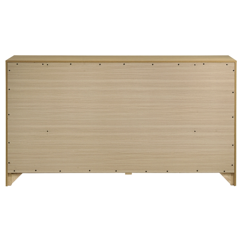 Coaster Hendricks 6-Drawer Transitional Wood Dresser Cabinet in Light Oak