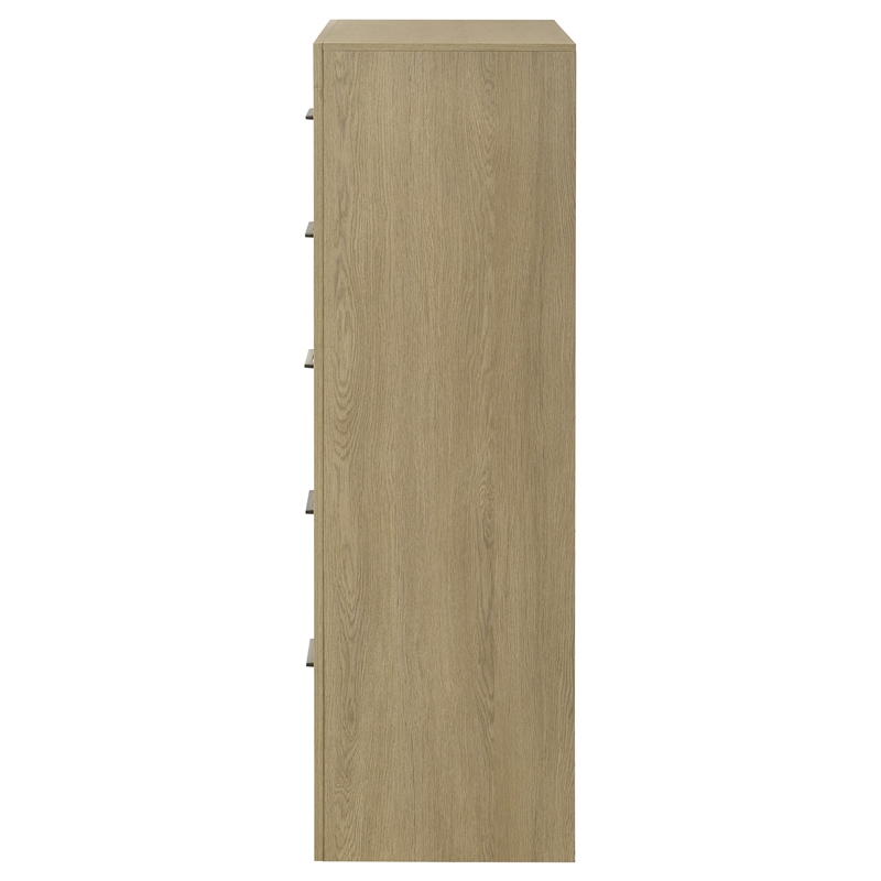 Coaster Hendricks 5-Drawer Transitional Wood Chest of Drawers in Light Oak