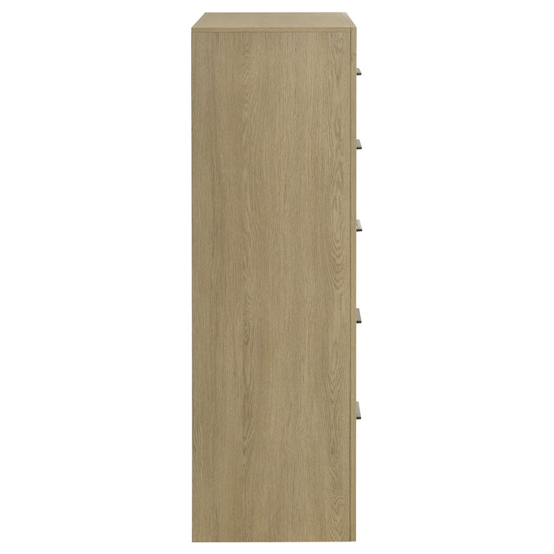 Coaster Hendricks 5-Drawer Transitional Wood Chest of Drawers in Light Oak