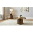 Coaster Franklin 2-Piece Round Wood Coffee Table Set in Dark Brown