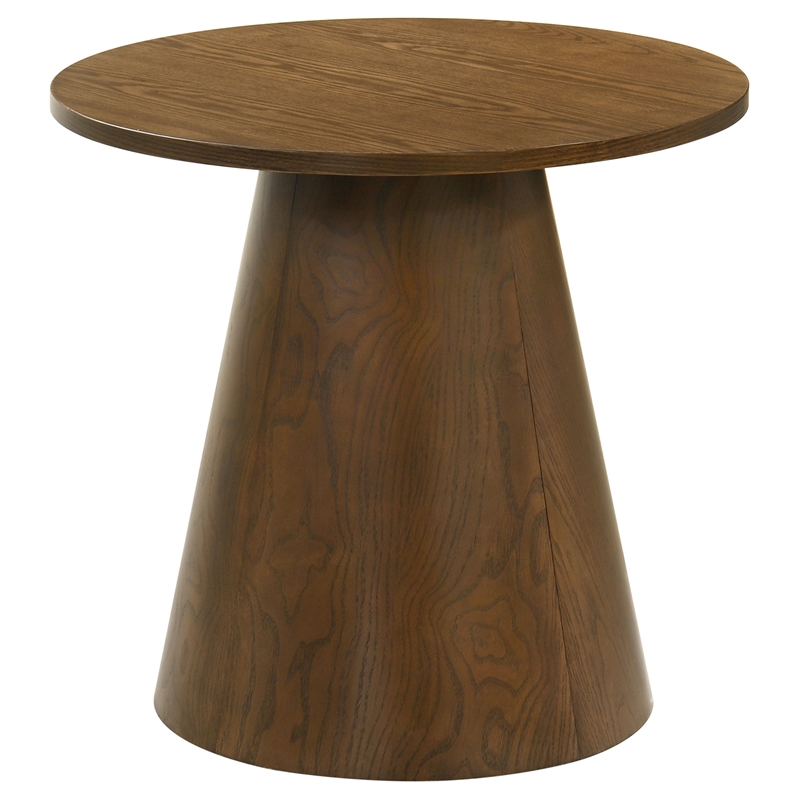Coaster Franklin 2-Piece Round Wood Coffee Table Set in Dark Brown