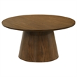 Coaster Franklin 2-Piece Round Wood Coffee Table Set in Dark Brown