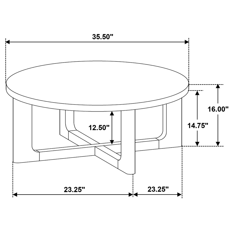 Coaster Kessler 3-Piece Round Sculptural Wood Coffee Table Set in Light Oak