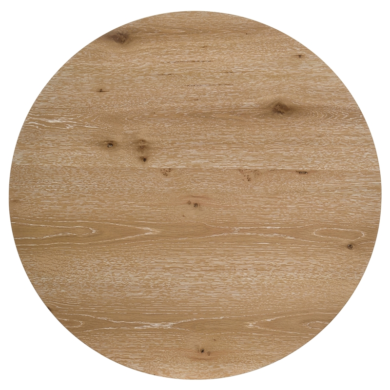 Coaster Kessler 3-Piece Round Sculptural Wood Coffee Table Set in Light Oak