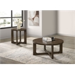 Coaster Kessler 2-Piece Round Sculptural Wood Coffee Table Set in Brown
