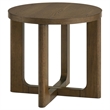Coaster Kessler 2-Piece Round Sculptural Wood Coffee Table Set in Brown