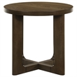 Coaster Kessler 2-Piece Round Sculptural Wood Coffee Table Set in Brown