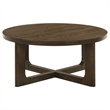 Coaster Kessler 2-Piece Round Sculptural Wood Coffee Table Set in Brown