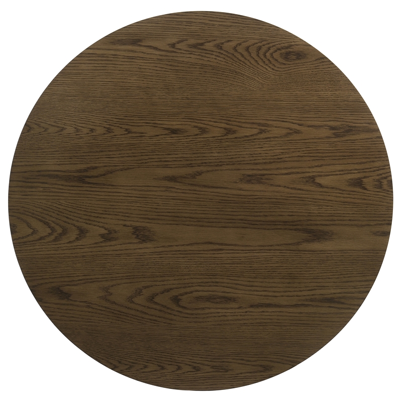 Coaster Kessler 2-Piece Round Sculptural Wood Coffee Table Set in Brown