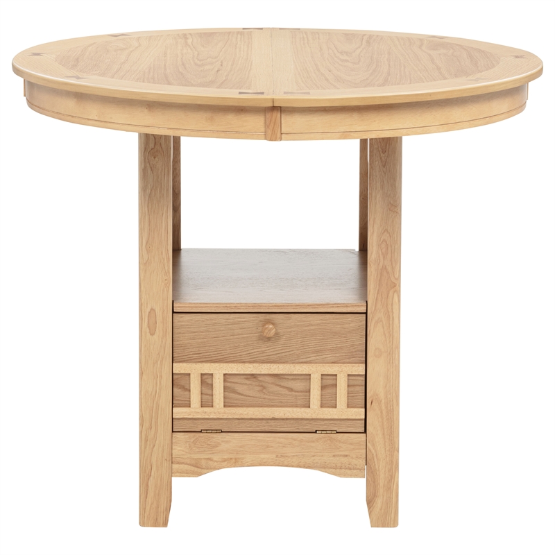 Coaster Lavon Oval Transitional Wood Counter Height Dining Table in Light Oak