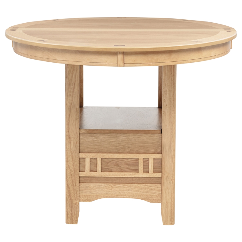 Coaster Lavon Oval Transitional Wood Counter Height Dining Table in Light Oak