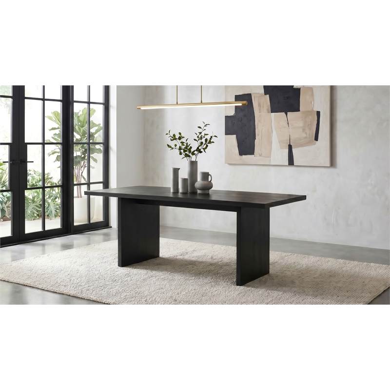 Coaster Decker 82-Inch Rectangular Wood Dining Table in Black