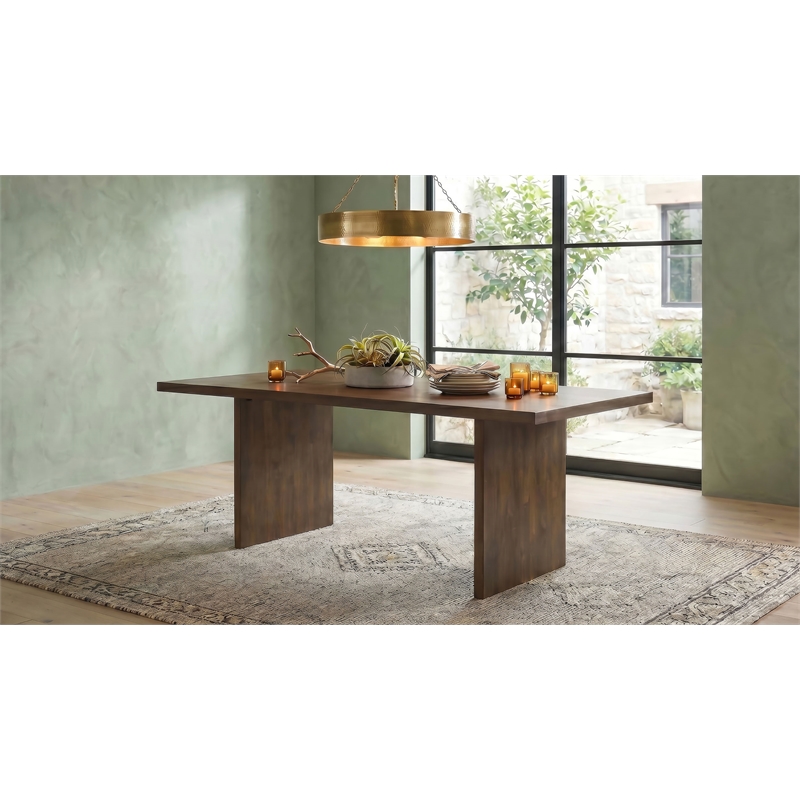 Coaster Decker 82-Inch Rectangular Wood Dining Table in Walnut