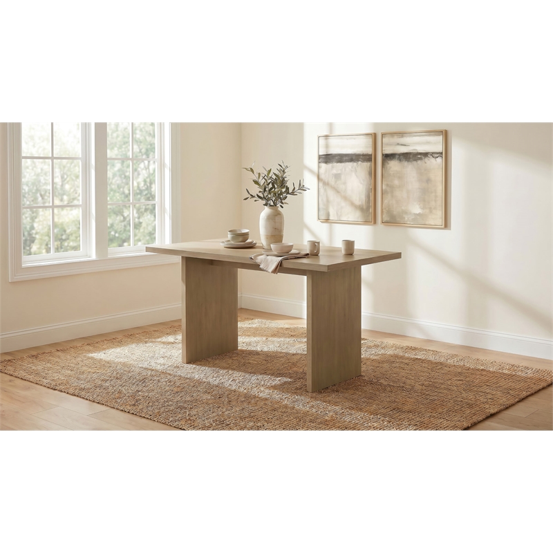 Coaster Decker 70-Inch Wood Counter Height Dining Table in Natural Oak