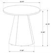 Coaster Franklin Round Pedestal Wood Side End Table in Gray/Dark Brown