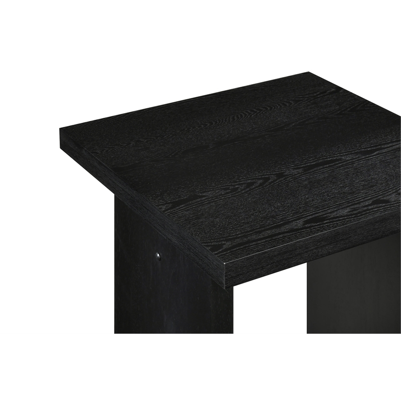 Coaster Decker Square Wood Occasional Side End Table in Black