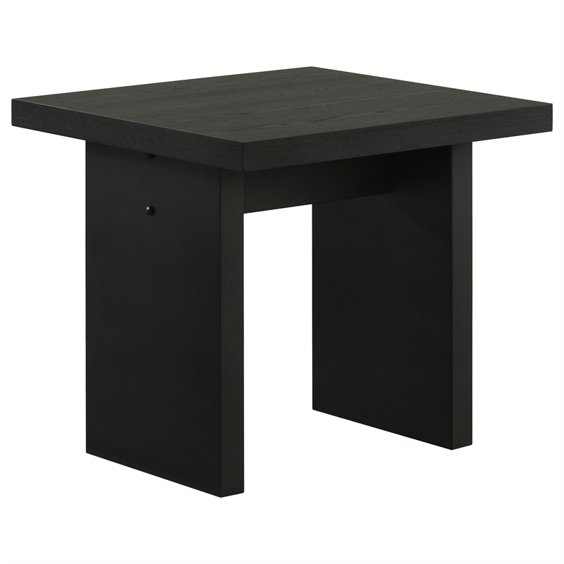 Coaster Decker Square Wood Occasional Side End Table in Black