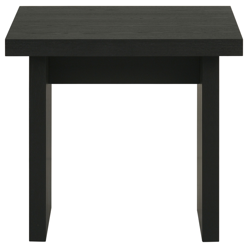 Coaster Decker Square Wood Occasional Side End Table in Black