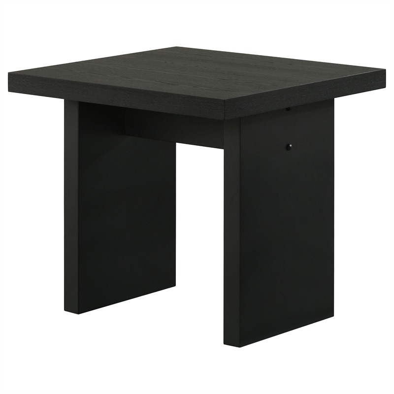 Coaster Decker Square Wood Occasional Side End Table in Black