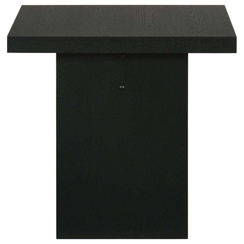 Coaster Decker Square Wood Occasional Side End Table in Black