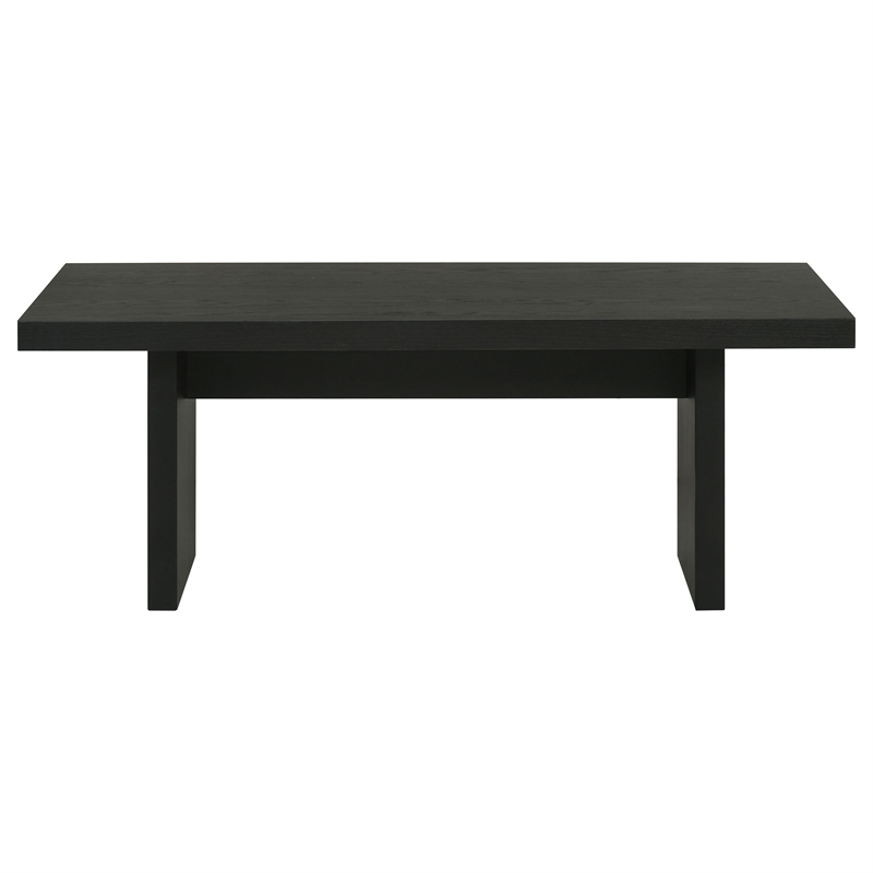 Coaster Decker 47-Inch Rectangular Wood Cocktail Coffee Table in Black
