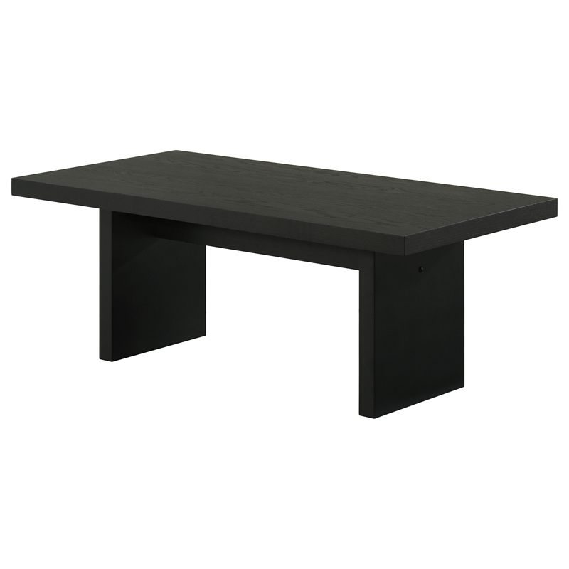 Coaster Decker 47-Inch Rectangular Wood Cocktail Coffee Table in Black