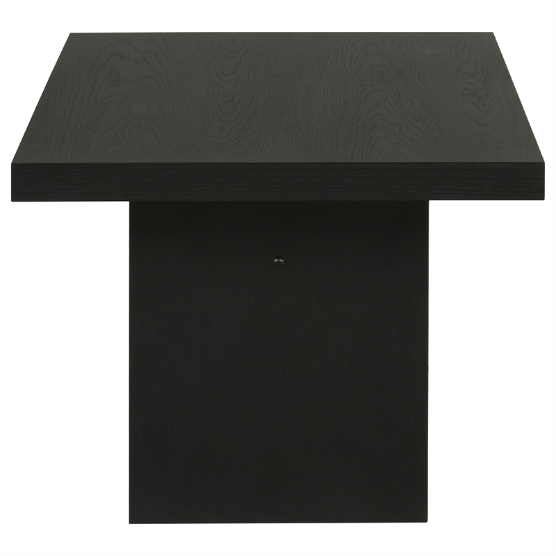 Coaster Decker 47-Inch Rectangular Wood Cocktail Coffee Table in Black