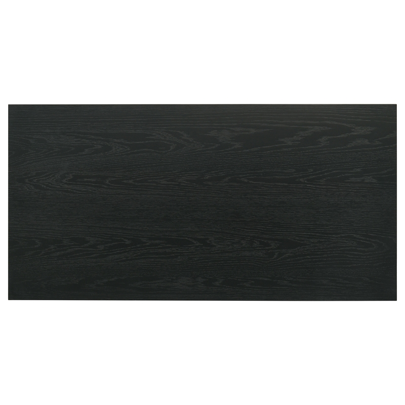 Coaster Decker 47-Inch Rectangular Wood Cocktail Coffee Table in Black
