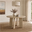 Coaster Strouse Round Transitional Wood Dining Table in Natural Oak