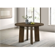 Coaster Strouse Round Transitional Wood Dining Table in Walnut