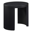 Coaster Sweeney Round Wood Occasional Side End Table in Black