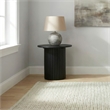 Coaster Hamlyn Round Fluted Wood Occasional Side End Table in Black