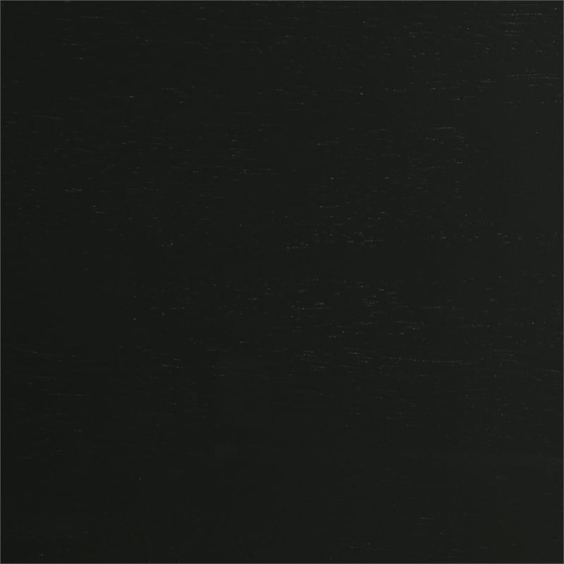 Coaster Hamlyn Round Fluted Wood Occasional Side End Table in Black