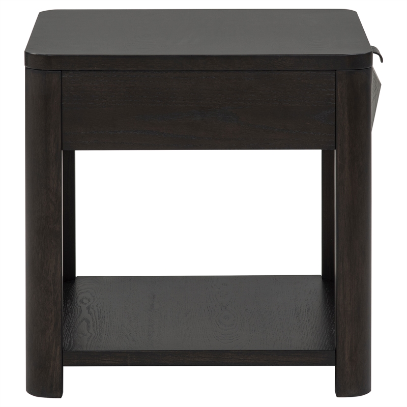 Coaster Marcelo Square Transitional Wood End Table in Coffee