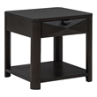 Coaster Marcelo Square Transitional Wood End Table in Coffee