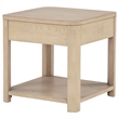 Coaster Marcelo Square Transitional Wood End Table in Light Elm